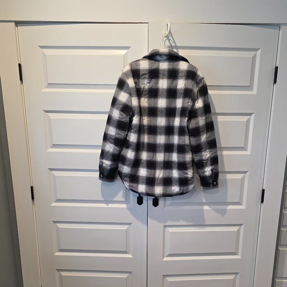 NWT:   Sandro Grunge Cotton Quilted Check Shirt Jacket Size Small - Picture 9 of 9